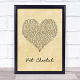 Twenty One Pilots Pet Cheetah Vintage Heart Song Lyric Quote Music Print