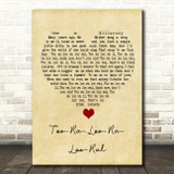 Van Morrison Too-Ra-Loo-Ra-Loo-Ral Vintage Heart Song Lyric Quote Music Print