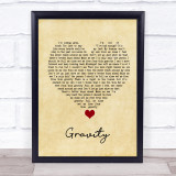 Wage War Gravity Vintage Heart Song Lyric Quote Music Print
