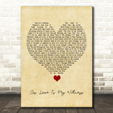Westlife As Love Is My Witness Vintage Heart Song Lyric Quote Music Print