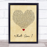Why Don't We What Am I Vintage Heart Song Lyric Quote Music Print