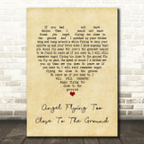 Willie Nelson Angel Flying Too Close To The Ground Vintage Heart Song Lyric Quote Music Print