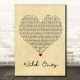 You Me At Six Wild Ones Vintage Heart Song Lyric Quote Music Print