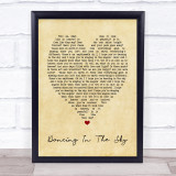 Dani And Lizzy Dancing In The Sky Vintage Heart Song Lyric Quote Print