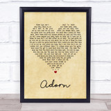 Miguel Adorn Vintage Heart Song Lyric Quote Print