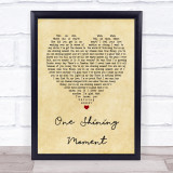 Diana Ross One Shining Moment Vintage Heart Song Lyric Quote Print