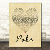 Frightened Rabbit Poke Vintage Heart Song Lyric Quote Print