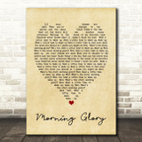 Morning Glory Oasis Vintage Heart Quote Song Lyric Print