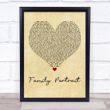 Pink Family Portrait Vintage Heart Song Lyric Quote Print