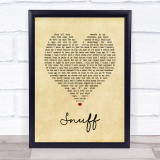Slipknot Snuff Vintage Heart Song Lyric Quote Print
