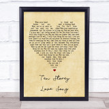 The Stone Roses Ten Storey Love Song Vintage Heart Song Lyric Quote Print