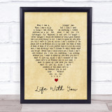 Life With You The Proclaimers Vintage Heart Song Lyric Quote Print
