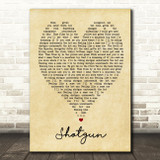 Shotgun George Ezra Vintage Heart Song Lyric Quote Print