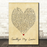 Goodbye My Lover James Blunt Vintage Heart Quote Song Lyric Print