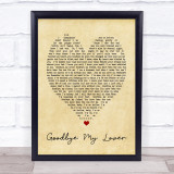 Goodbye My Lover James Blunt Vintage Heart Quote Song Lyric Print