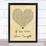 Alexander O'Neal If You Were Here Tonight Vintage Heart Song Lyric Quote Print
