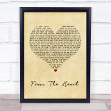 Another Level From The Heart Vintage Heart Song Lyric Quote Print