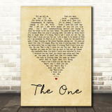 The One Kodaline Vintage Heart Song Lyric Quote Print