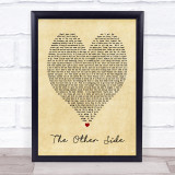 The Other Side The Greatest Showman Vintage Heart Song Lyric Quote Print