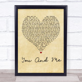 Dave Matthews Band You And Me Vintage Heart Song Lyric Quote Print