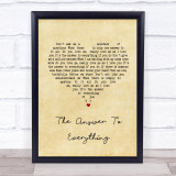 David Alexander The Answer To Everything Vintage Heart Song Lyric Quote Print