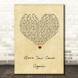 Dolly Parton Here You Come Again Vintage Heart Song Lyric Quote Print