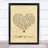 Donny Osmond Twelfth Of Never Vintage Heart Song Lyric Quote Print