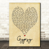 Gypsy Fleetwood Mac Vintage Heart Quote Song Lyric Print