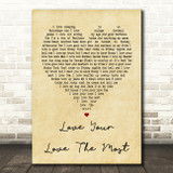 Eric Church Love Your Love The Most Vintage Heart Song Lyric Quote Print