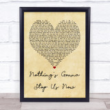 Jefferson Starship Nothing's Gonna Stop Us Now Vintage Heart Song Lyric Print