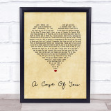 Joni Mitchell A Case Of You Vintage Heart Song Lyric Quote Print