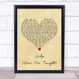 Modjo Lady (Hear Me Tonight) Vintage Heart Song Lyric Quote Print
