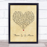 Morten Harket There Is A Place Vintage Heart Song Lyric Quote Print