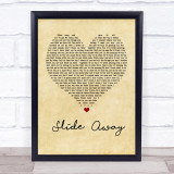 Noel Gallagher Slide Away Vintage Heart Song Lyric Quote Print
