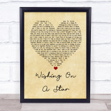Rose Royce Wishing On A Star Vintage Heart Song Lyric Quote Print