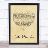 Save Ferris Let Me In Vintage Heart Song Lyric Quote Print