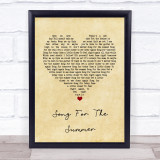Stereophonics Song For The Summer Vintage Heart Song Lyric Quote Print