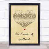 The Corries The Flower Of Scotland Vintage Heart Song Lyric Quote Print