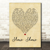 The National Slow Show Vintage Heart Song Lyric Quote Print