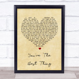 The Style Council You're The Best Thing Vintage Heart Song Lyric Quote Print