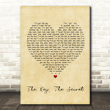 Urban Cookie Collective The Key, The Secret Vintage Heart Song Lyric Quote Print