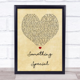 Usher Something Special Vintage Heart Song Lyric Quote Print