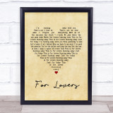 Wolfman ft Peter Doherty For Lovers Vintage Heart Song Lyric Quote Print