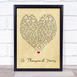 A Thousand Years Christina Perri Vintage Heart Quote Song Lyric Print