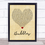 Biffy Clyro Bubbles Vintage Heart Quote Song Lyric Print