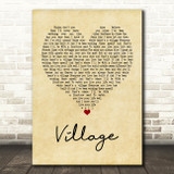 Cam Village Vintage Heart Quote Song Lyric Print