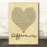 Ginuwine Differences Vintage Heart Quote Song Lyric Print