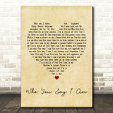 Hillsong Worship Who You Say I Am Vintage Heart Quote Song Lyric Print