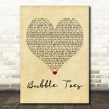 Jack Johnson Bubble Toes Vintage Heart Quote Song Lyric Print