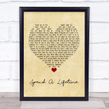 Jamiroquai Spend A Lifetime Vintage Heart Quote Song Lyric Print